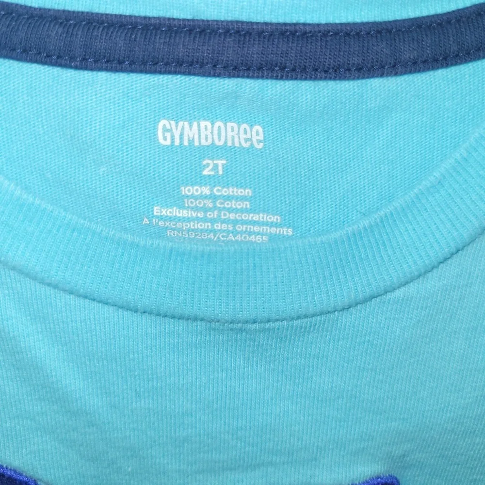 Gymboree Toddler Boys 2T Graphic Tee Bundle Dinosaur Shark Cotton Shirts 2pk